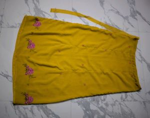 Yellow Embroidered Ethnic Skirt