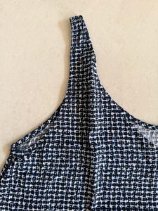Navy &amp; White Patterned Tank Top