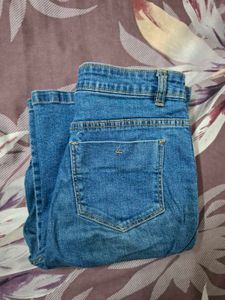 High-Waisted Wide-Leg Snap Button Jeans
