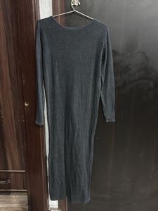 Rib Knit Woollen Dress