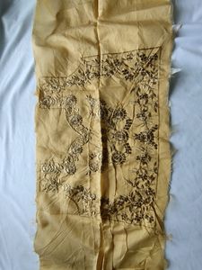 Green And Cream Embroidered Lehenga (Women's)