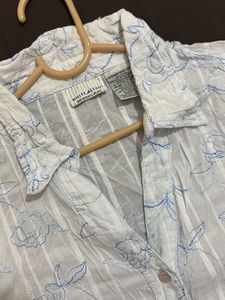 WHITE STAG Floral Print Button-Up Shir