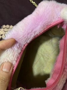 Cute Tie-Dye Faux Fur Handbag