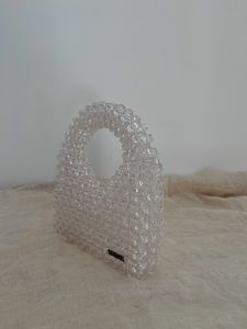 PEARLFIESTA Transparent Structured Handheld Bag