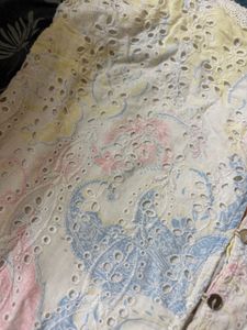 Pure cotton sleeveless top- Chic Eyelet Floral Top