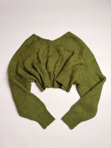 Cropped fern knit