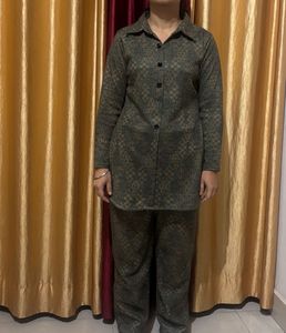 Patterned Shirt and Palazzo Set