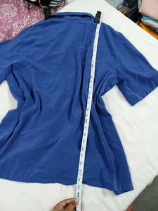 Royal Blue Button-Up Blouse
