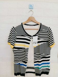 Striped Knit Cardigan