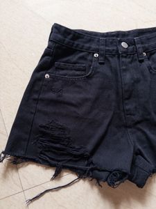 Zara dupe Black Denim shorts for women