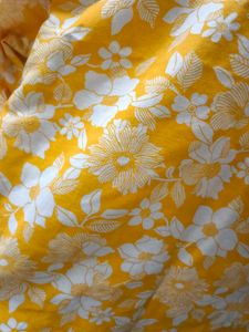 Vibrant Yellow Floral Print Kurti
