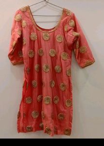 Kurta Set & Suit With Semi Patiyala Salwar Wit Dup