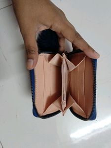 Stylish Black And Blue Everyday Wallet