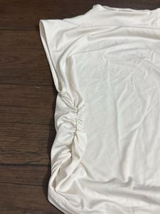 Chic Ruched Mock Neck Sleeveless Top