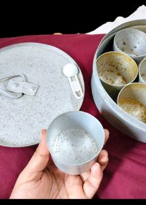 Rare Vintage Pure Aluminium masala box