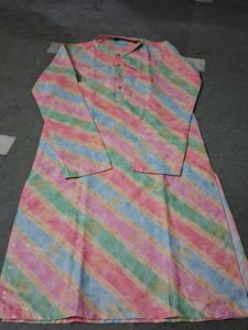 Colorful Striped Kurta Set
