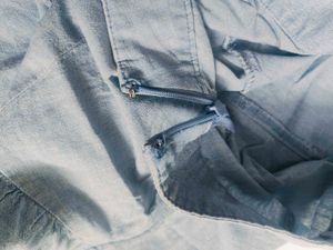 Vintage Y2K Light Blue Denim Strapless Dress