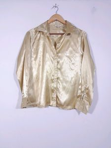 Charmgal Golden Satin Shirt (Women's)