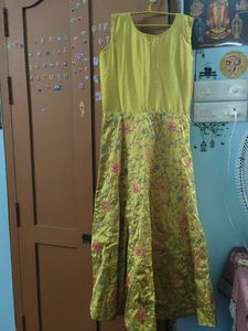 new yellow etnic gown for party wear