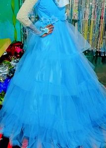Wedding Princess Gown Four Player Net Fabric