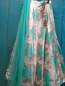 Ocean Green Lehenga With Dupata And Blouse