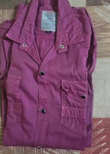 Men's Purple Cargo Shirt