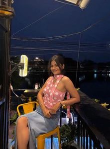 Polka Dot One-Shoulder Top