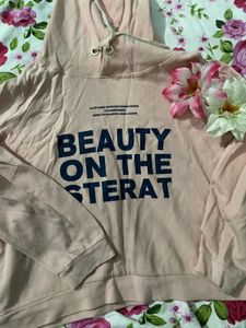 Pink Graphic Print Hoodie