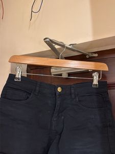 Black Denim Shorts