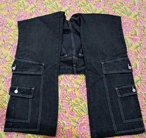 urbanic charcoal cargo style denim
