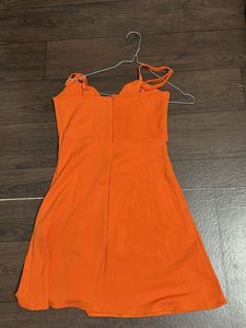 Vibrant Orange Mini Dress