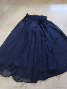 Elegant Navy Blue   Set with skirt and