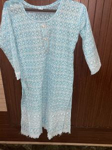 Sky Blue Chikankari Kurta