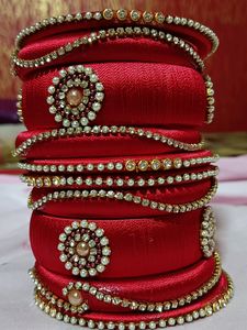 Red Silk Thread Bangles