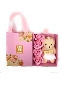Teddy Bear & Roses Gift Set