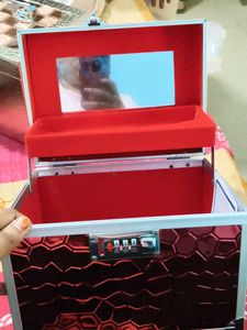 Red Textured Makeup Box