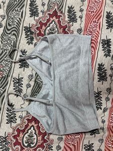 Grey Ribbed Tank Top