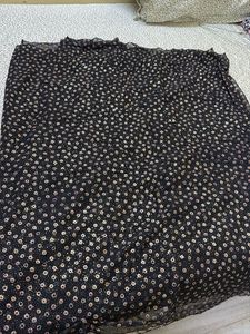 Imported Elegant Black Floral Saree with blouse