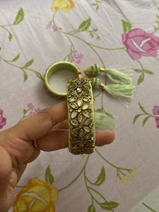 Green &amp; Gold  Bangle Set