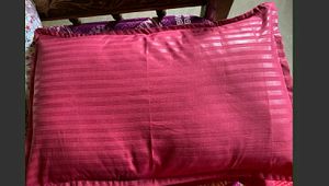 2 X Maroon Satin Silk Pillow Cases Covers