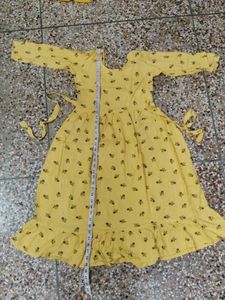 frock suit and plazo colour yellow colou