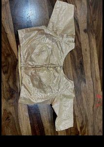 boat neck Gold Shimmer Blouse