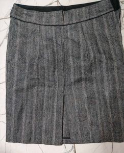 Winter Woolen Classic Striped Pencil Skirt