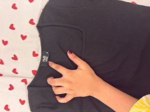 Ribbed Square Neck Top