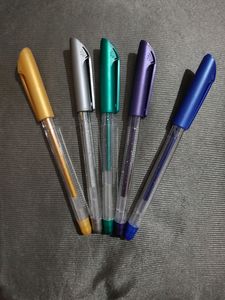 5 piece Colored Glittered Gel Pen