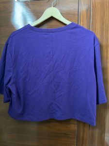 Purple Cropped T-Shirt