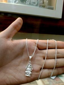 Laxmi Ji Chain Pandent Pure Silver