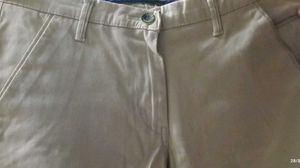Cream Colored Slim Fit Trousers