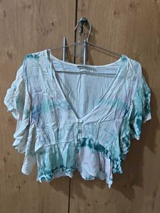 Tie-Dye Button-Up Top