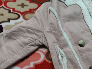 Pink Faux Fur Trim Jacket